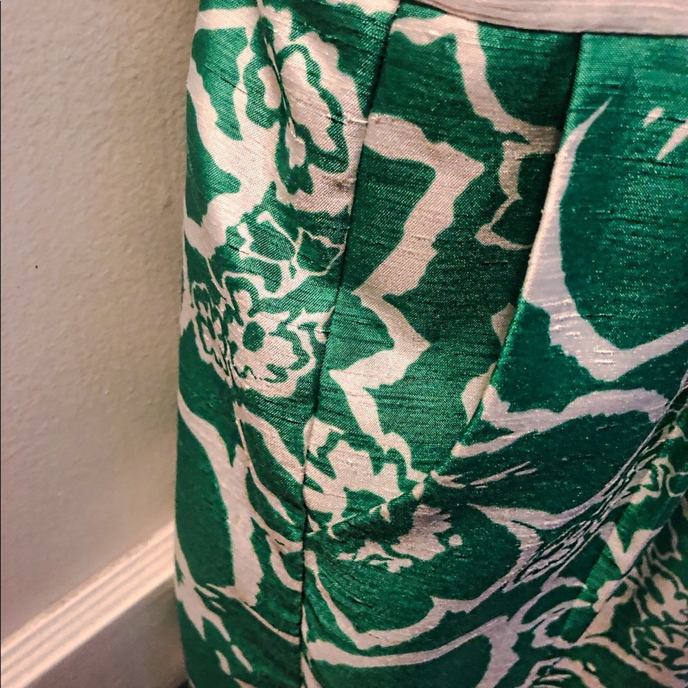 5/48 Saks 5th Avenue Classic White & Green Dress - Picture 2 of 6